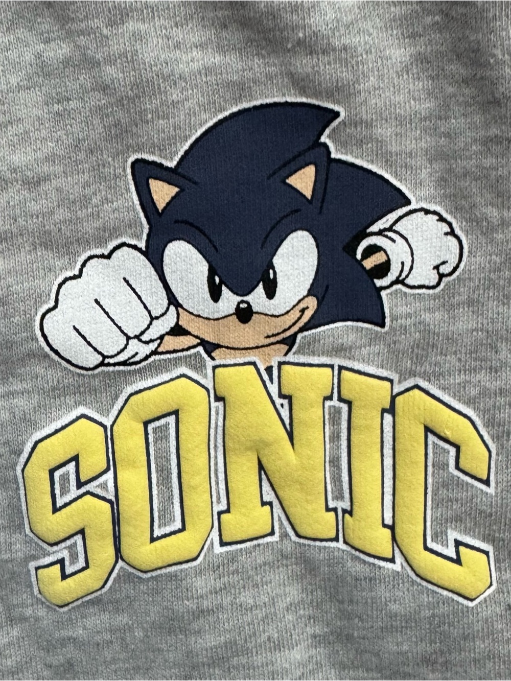 SEGA Sonic the Hedgehog Boys Size 7 Gray Fleece Joggers Sweatpants - Picture 5 of 7